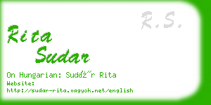 rita sudar business card
